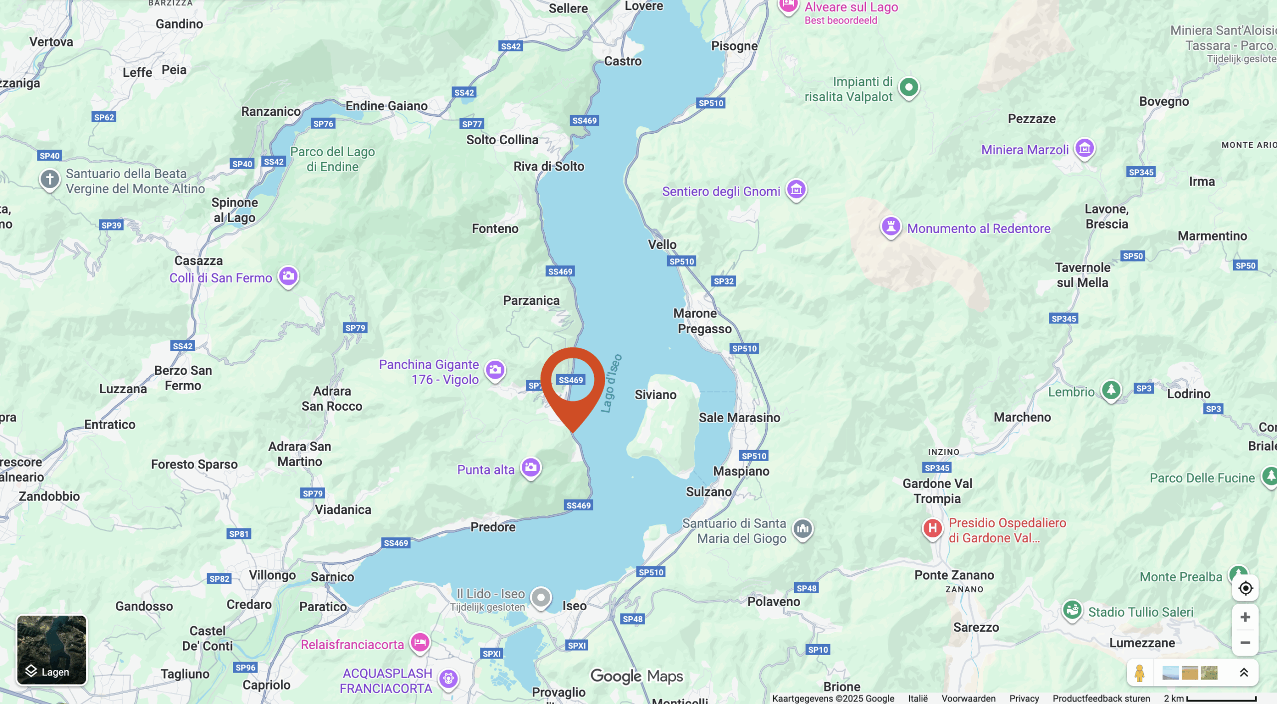 Location map Tavernola residence